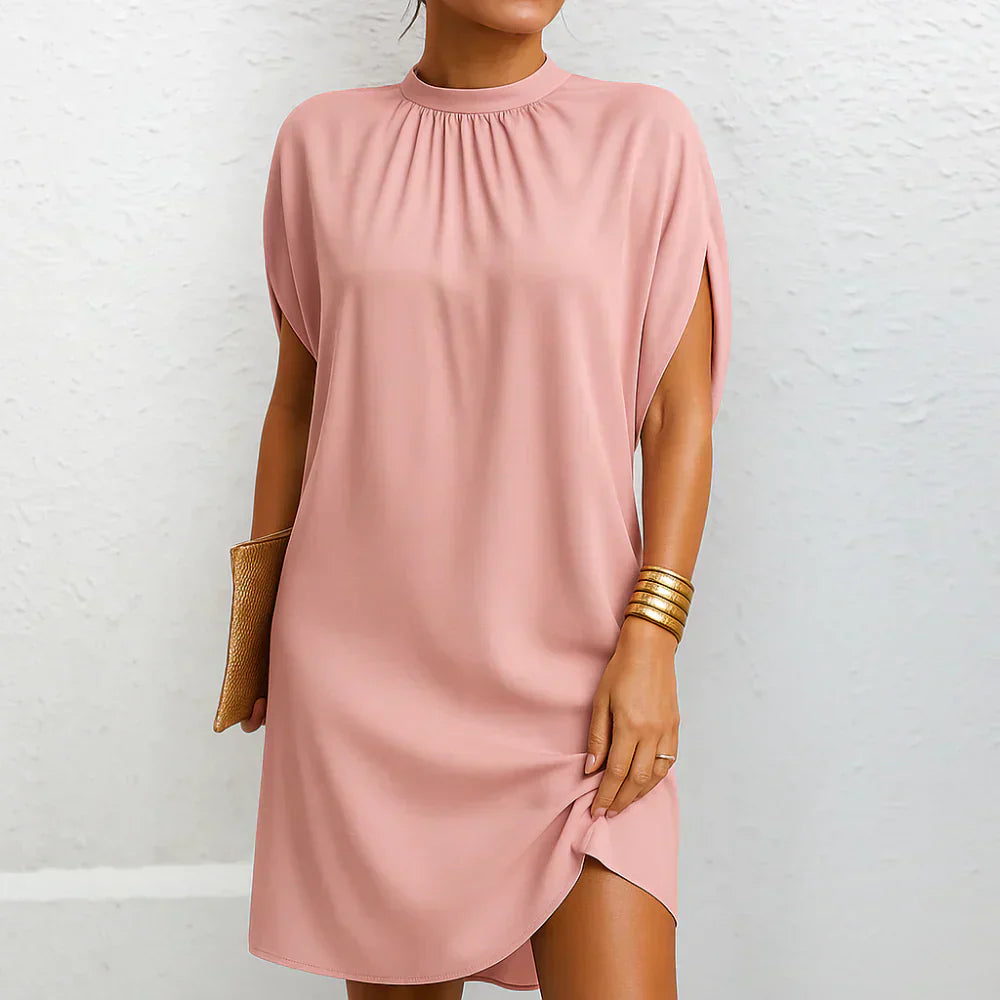 LEONA | SATIN DRAPED MINI DRESS