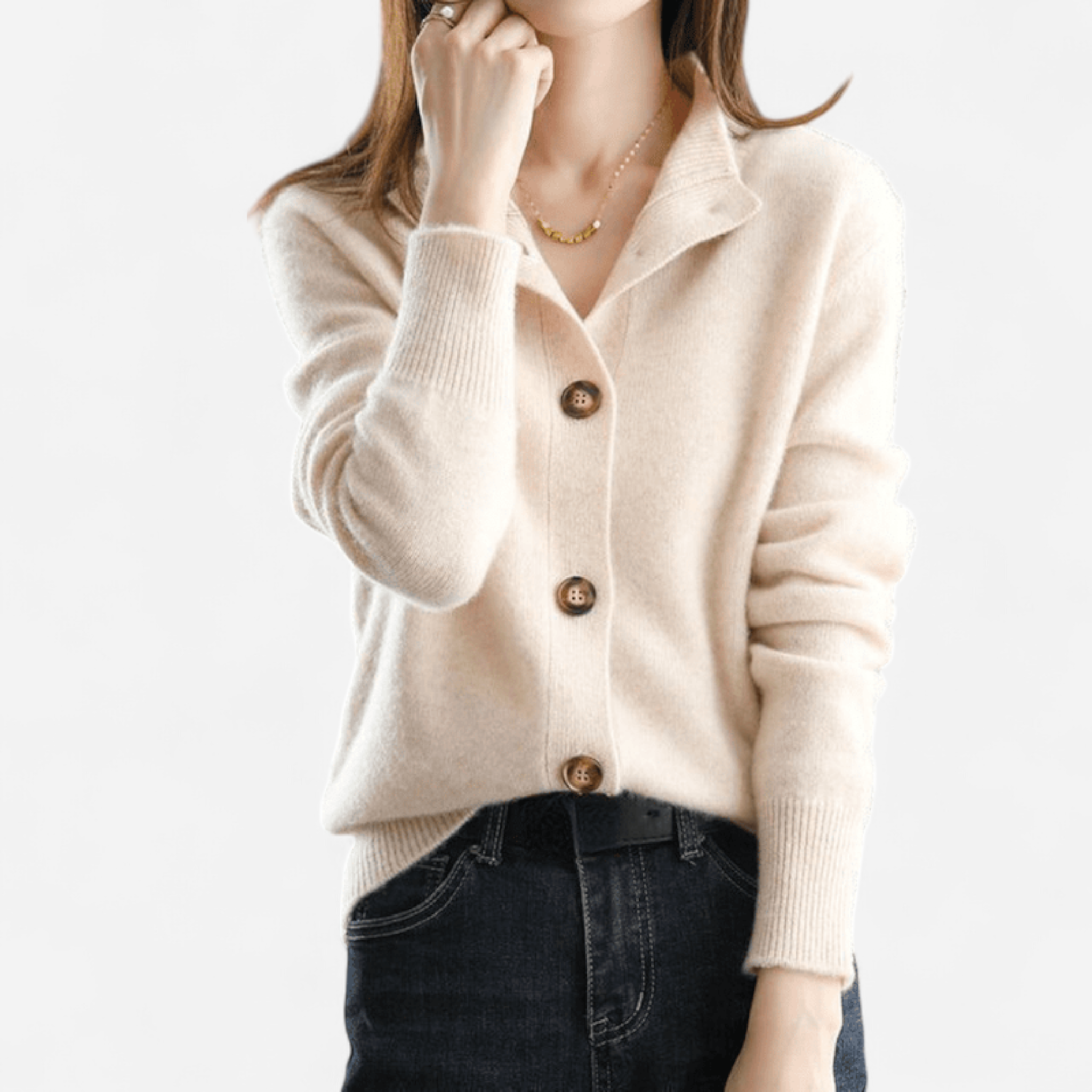 Cashmere knit cardigan