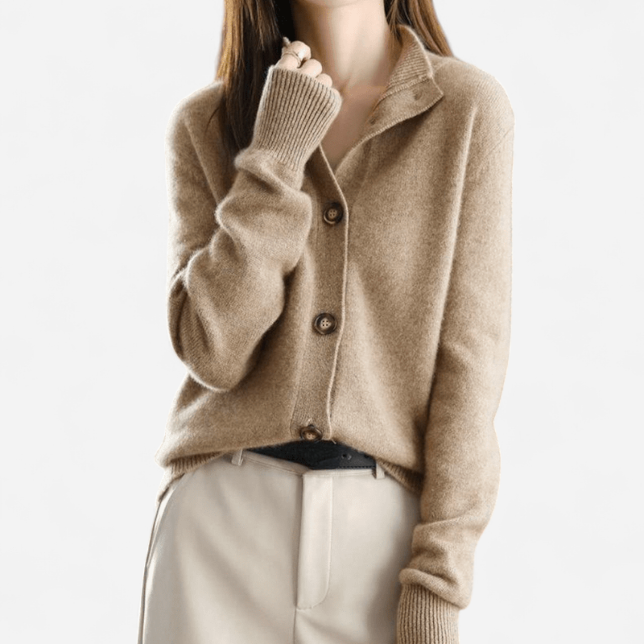 Cashmere knit cardigan