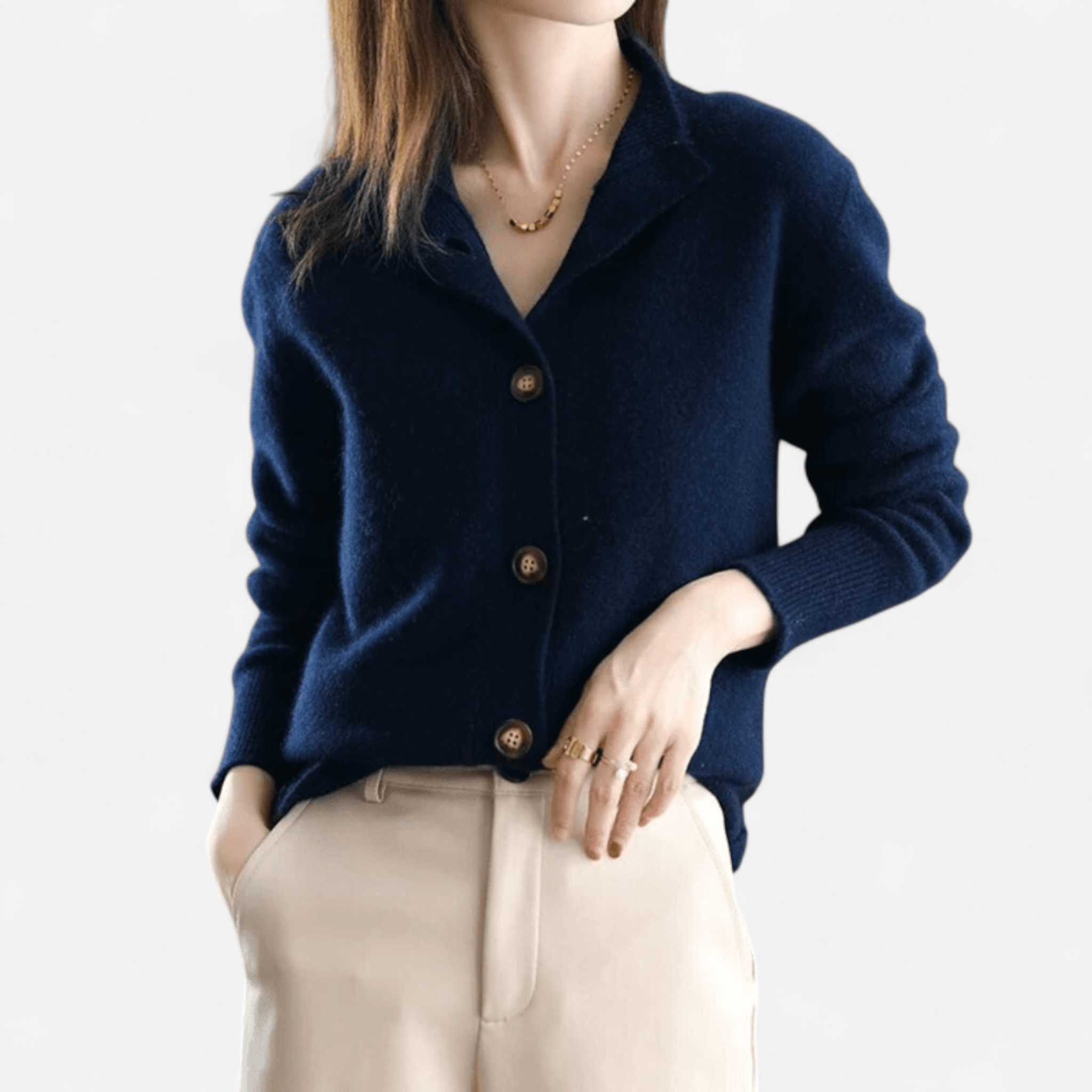 Cashmere knit cardigan